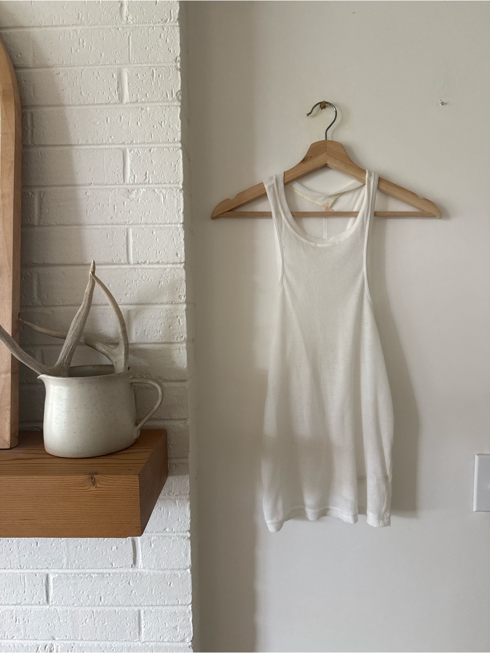 Free People Movement White Tank Top - Minimal Racerback